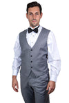 "Mens Stacy Adams Suit - Stacy Adams Suit Men's Grey Vested Shawl Lapel Tuxedo - One Button"