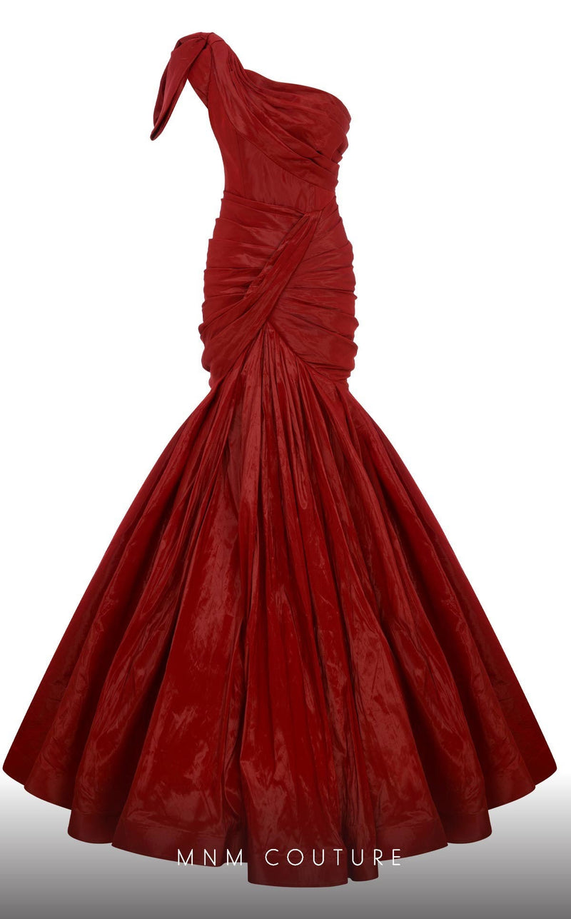 Fouad Sarkis F02833 Olive One-Shoulder Mermaid Gown