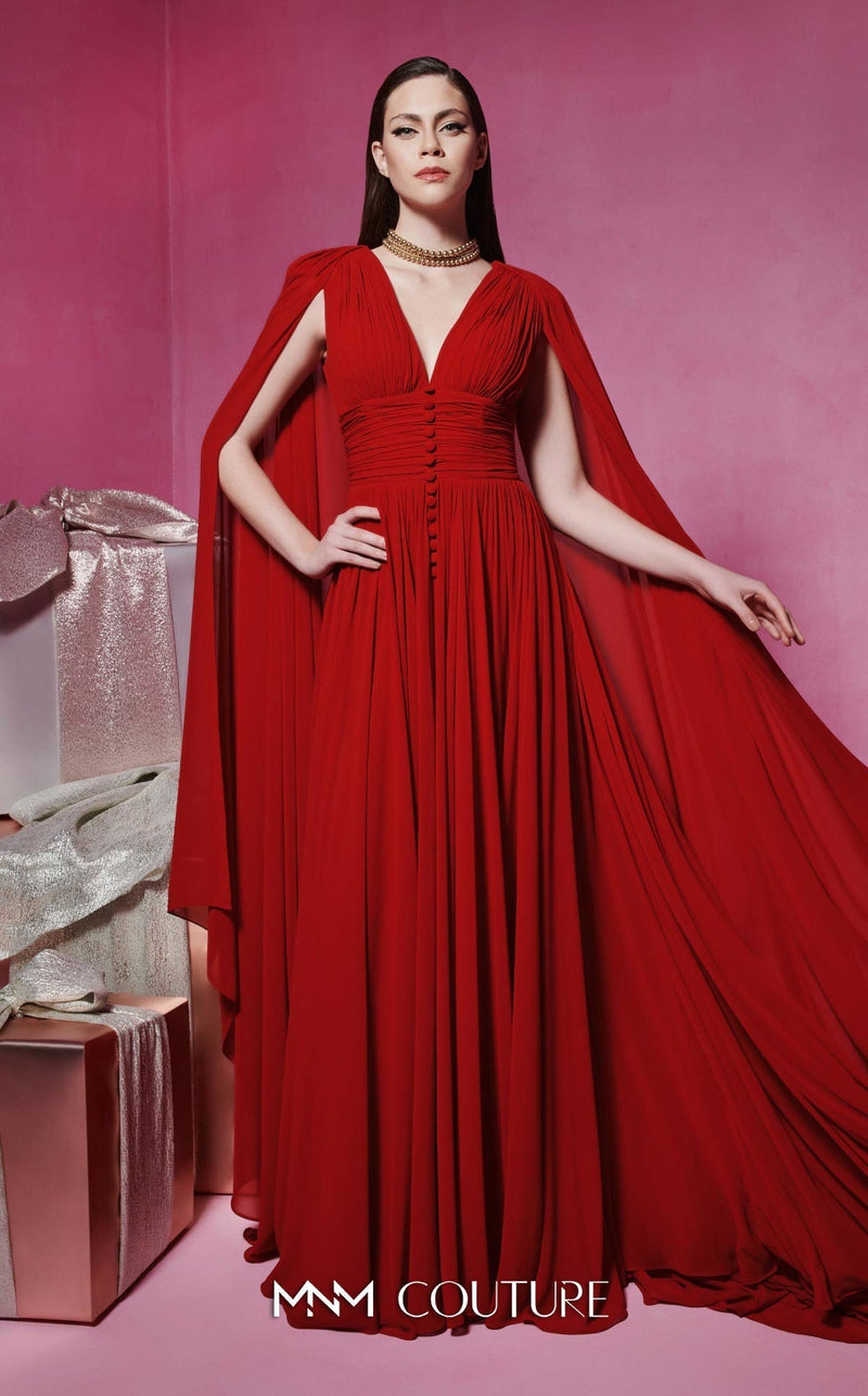 Fouad Sarkis F02845 Sleeveless V-Neck Gown