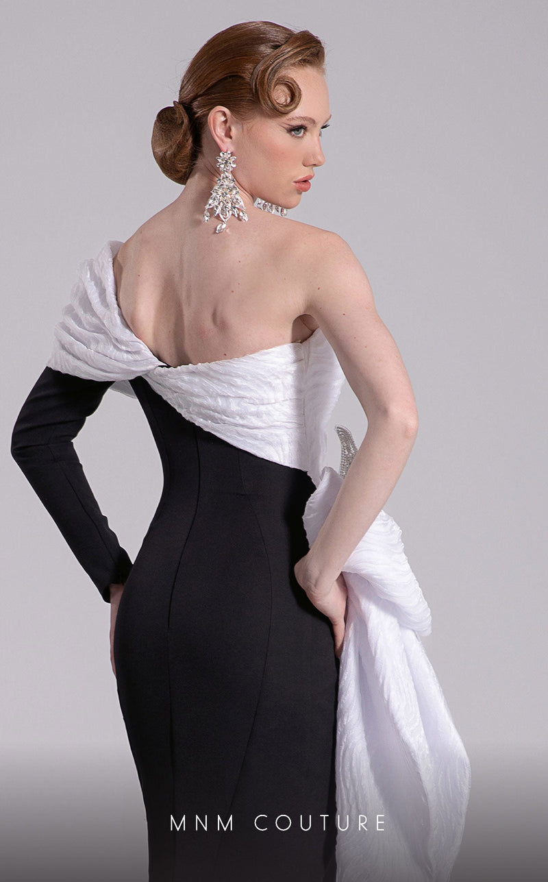 Fouad Sarkis F02907 One-Shoulder Mermaid Gown