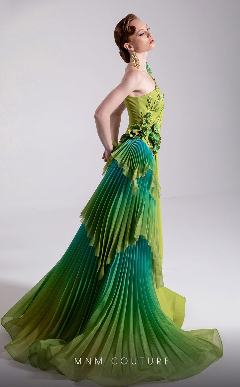 Fouad Sarkis F02911 One-Shoulder Open Back Couture Gown
