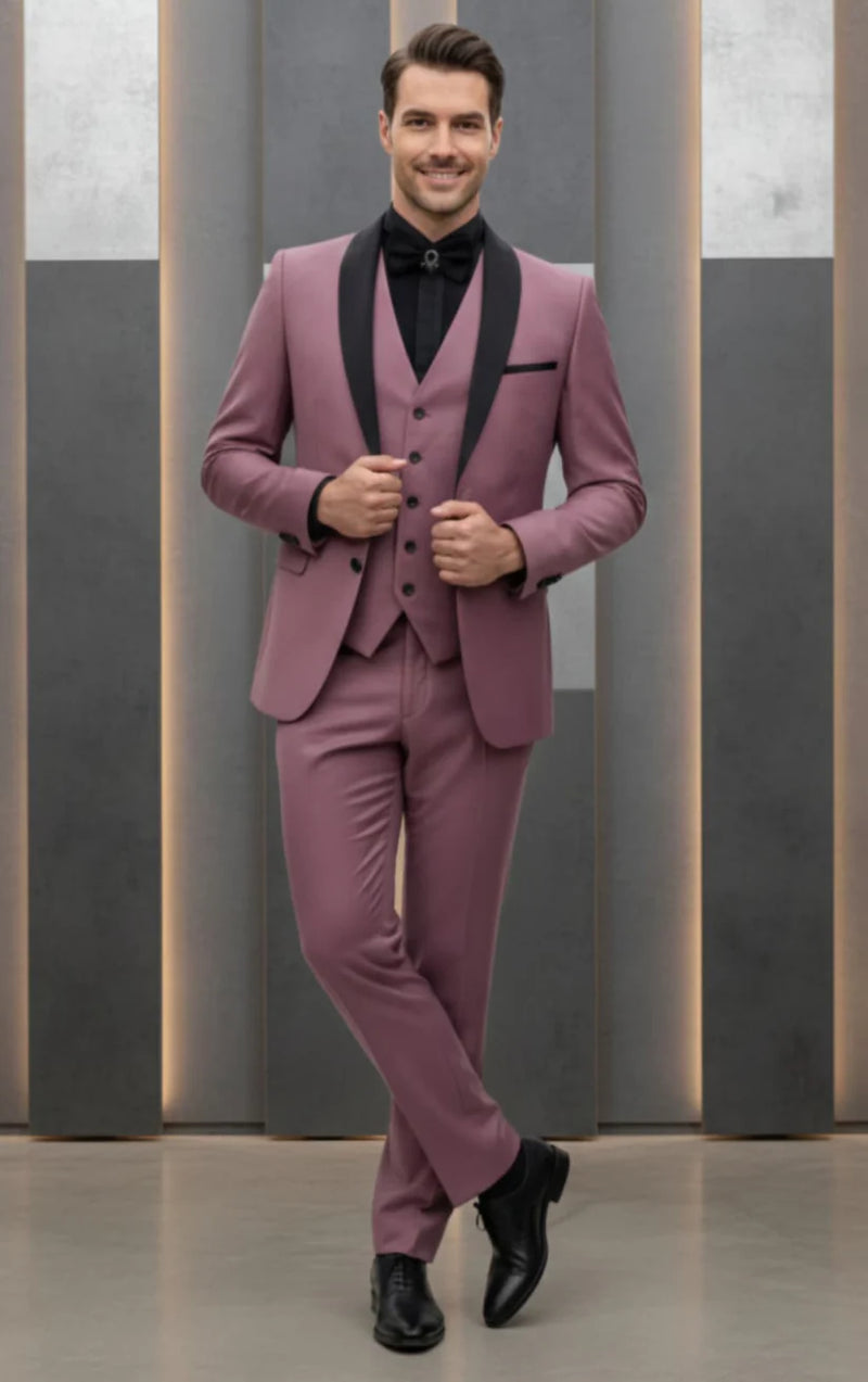Blush & Black Designer Men’s Suit | Premium Two-Tone Formal Wear