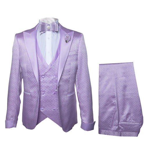 Rossi Man FORD RM1914 รขโฌโ Men's 3-Piece Slim Fit Suit in Purple | Timeless Modern Formalwear