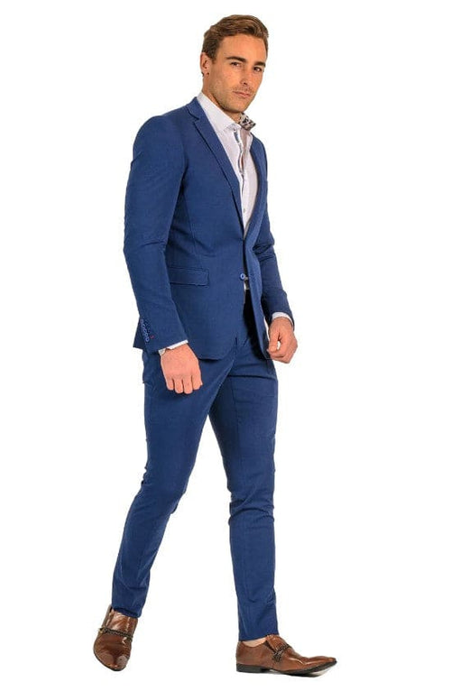 Stretch Fabric Suits - Slim Fit Suit in Color Navy - Giovanni Testi 2 button stretch Burgundy Travel Suit GTRVL2N-01 NAVY