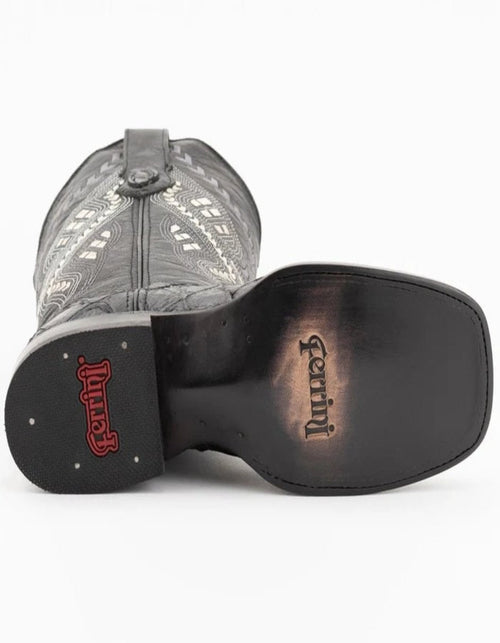 Ferrini Women's Bronco Square Toe Pirarucu Fish Print Boots