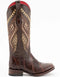 Ferrini Women's Jesse Square Toe Boots Alligator Print - Chocolate