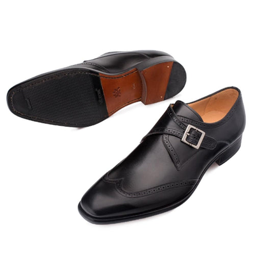 Mezlan Forest Black Wingtip Oxford for Men – Premium Calfskin Leather, Made in Spain