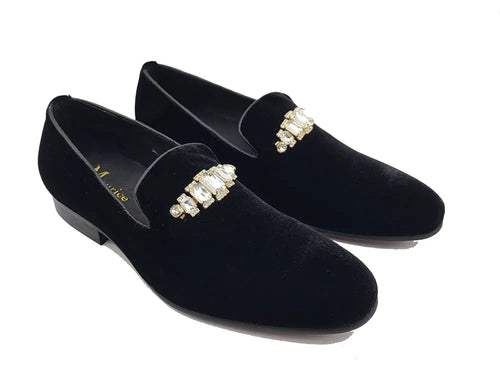 Formal Velvet Loafer with studs Carrucci