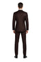 Men's Designer Double Breasted Wool Suit in Brown