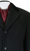 Mens Black Overcoat - Full Length Long Men's Dress Topcoat - Winter Coat in Black