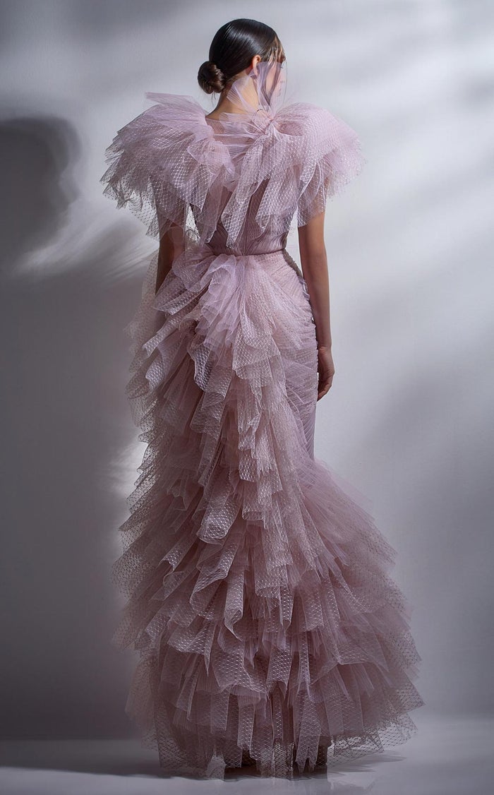 Gaby Charbachy G1289 Lace Embroidered Fit & Flare Evening Gown by MNM Couture