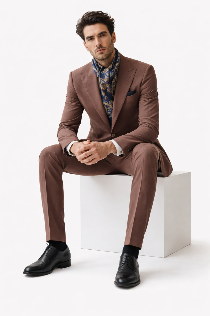 Mauve Men’s Suit – Premium Tailored Fit Formal & Wedding Wear for Men