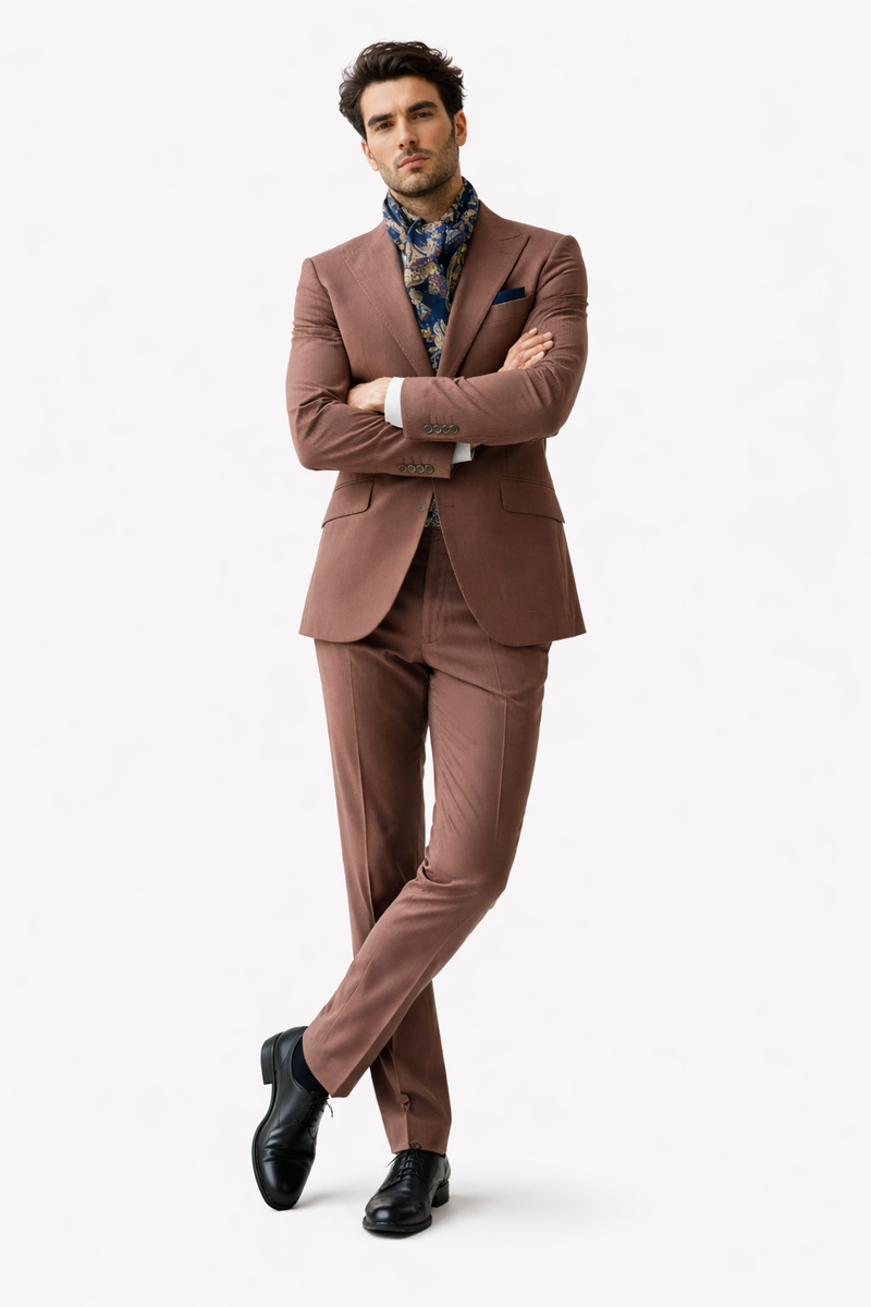 Mauve Men’s Suit – Premium Tailored Fit Formal & Wedding Wear for Men