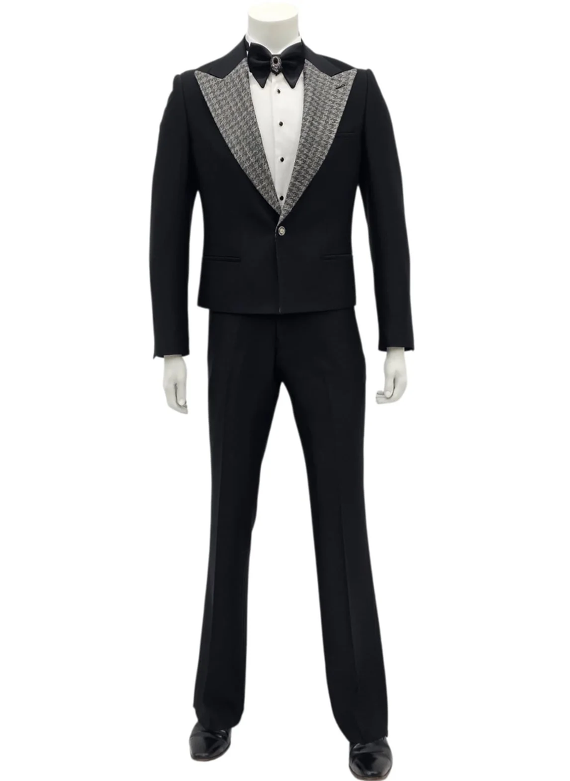 Mens 1920s Style Black and Silver Tail Tuxedo – Classic Aristocratic Look