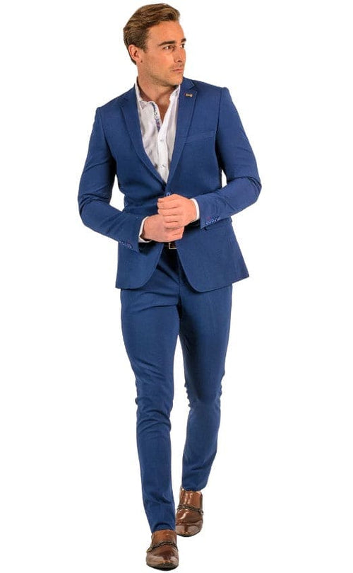 Stretch Fabric Suits - Slim Fit Suit in Color Navy - Giovanni Testi 2 button stretch Burgundy Travel Suit GTRVL2N-01 NAVY