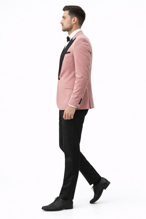 Pink Tuxedo for Men– Premium Satin Lapel Formal Suit