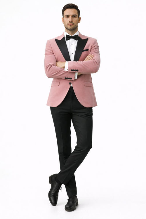 Pink Tuxedo for Men– Premium Satin Lapel Formal Suit