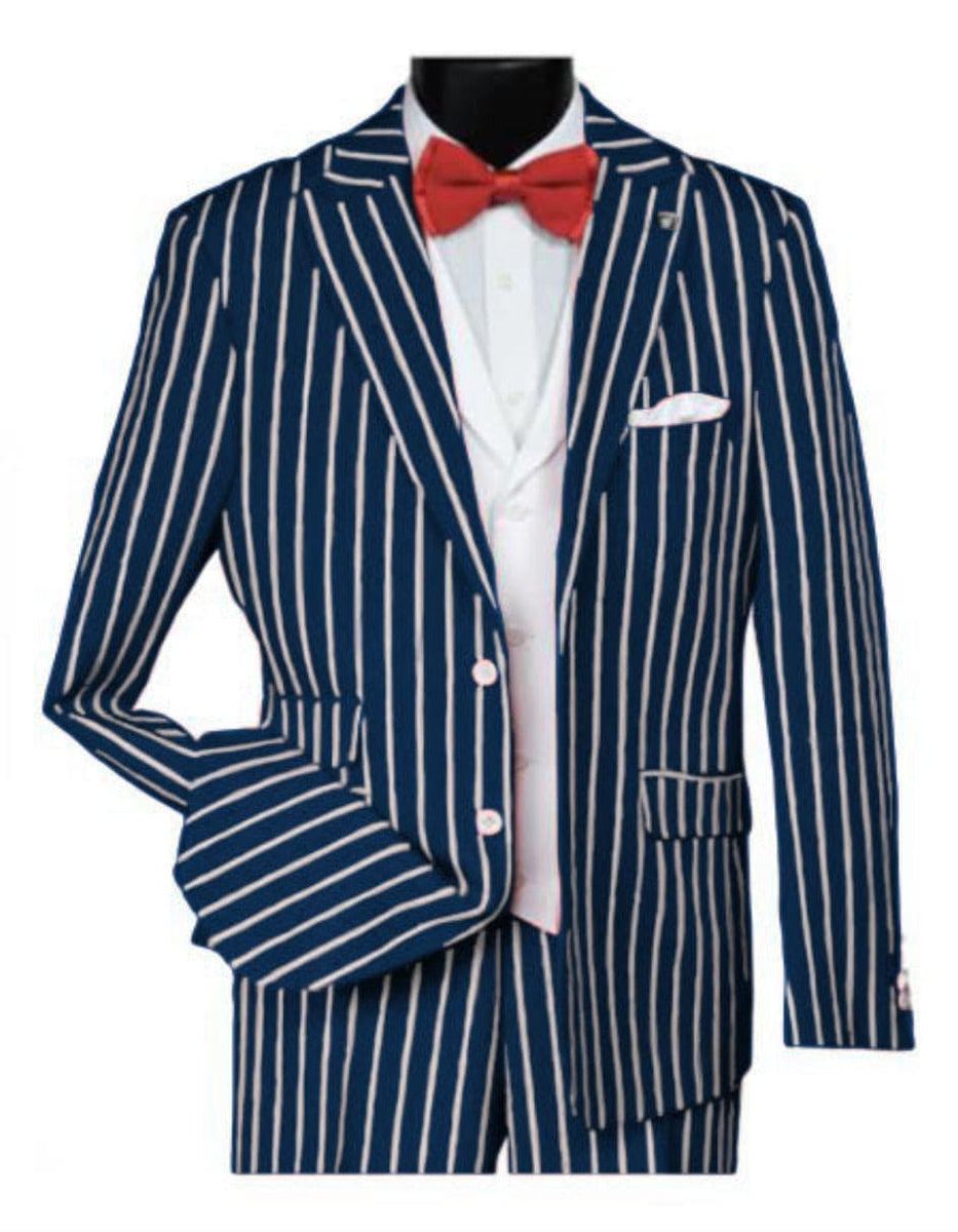 Gangster Suit - 1920 Suit - Pinstripe Suit - Vested Suits main image 1