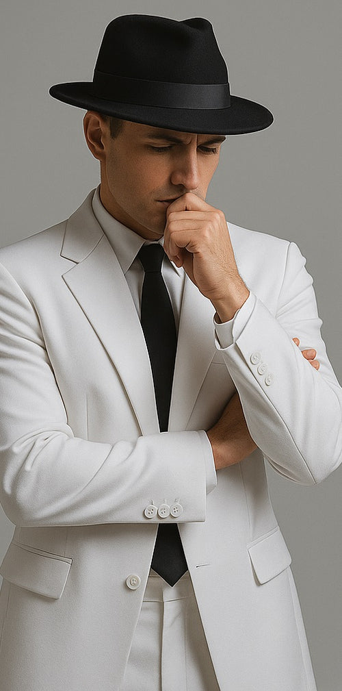 Gangster Suit - Mobster Suit - Mafia Suit For Mens Long Tuxedo Zoot White Suit