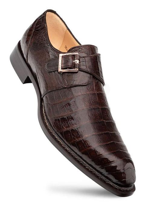 Mezlan Men's Gator Buckle Shoes Sport Brown Gigolo