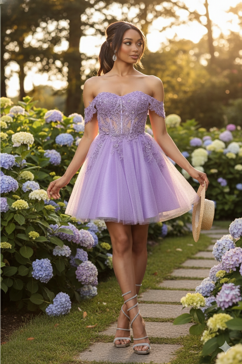 Dama Dresses for Quinceanera in Lilac Style MQ2080 Quince Outfit