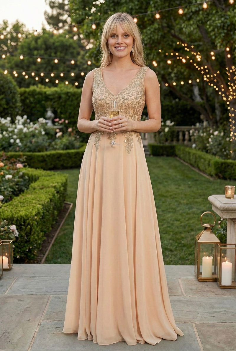 Eva USA 5233 Long Mother of the Bride Chiffon Formal Dress