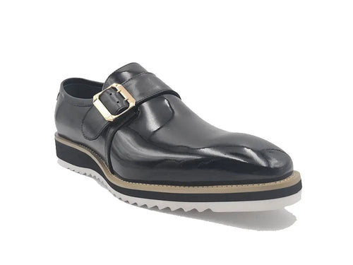 Classic Patent Leather Slip-On with Monk Strap