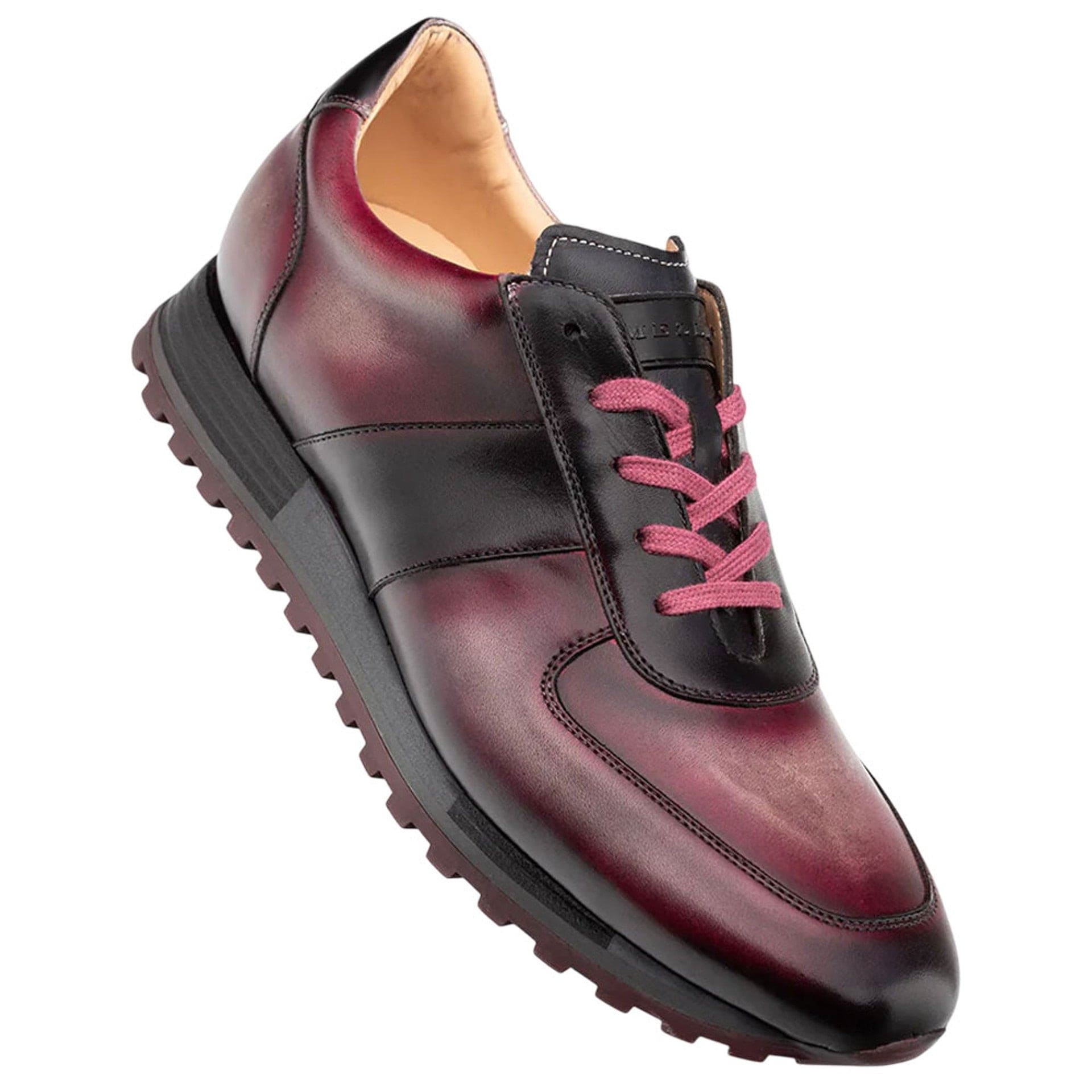 Men's Latini Graphite Multi-Tone Genuine Calfskin Sneakers By Mezlan Made In Spain Brand