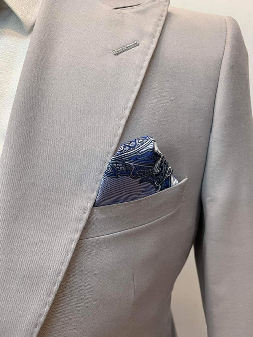 Rossi Man Suit - Tan Gray Black Navy Camel French Blue Suit