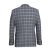 Designer Brand - Wool Stretch Single Breasted Slim Grey Suit Windowpane