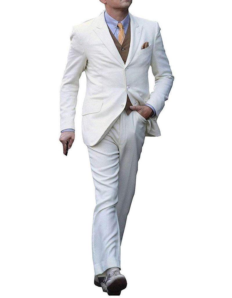 Mens Great Gatsby | Leonardo Suit in Ivory