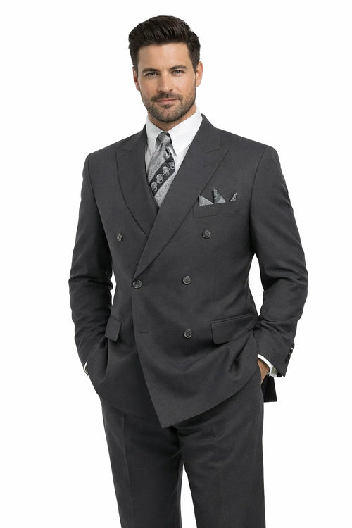 Grey Double Breasted Suit