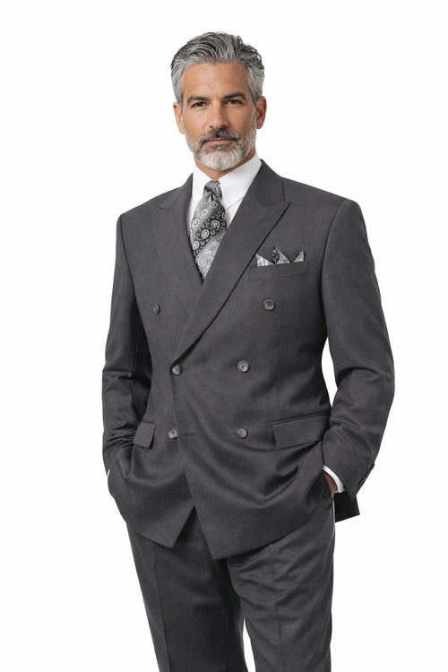Grey Double Breasted Suit