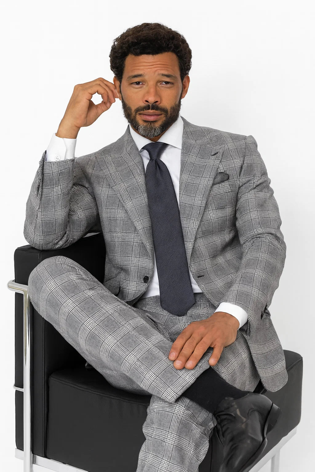 Grey Plaid Suit