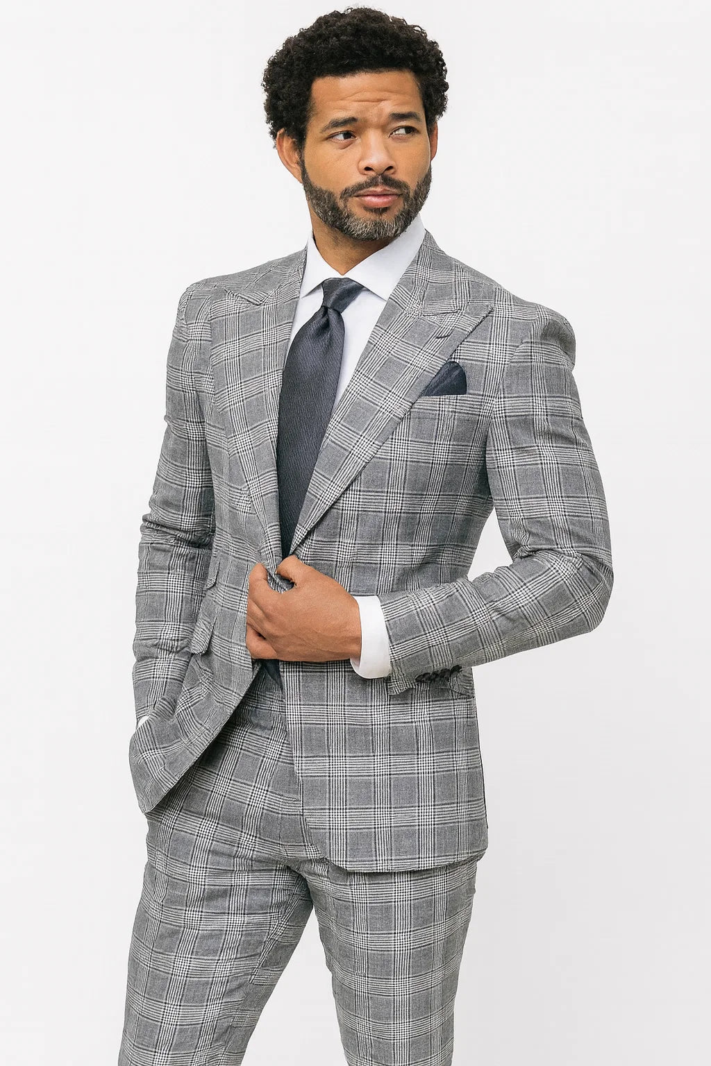 Grey Plaid Suit