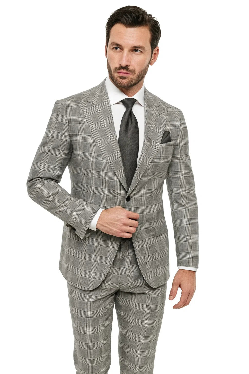 Grey Plaid Suit