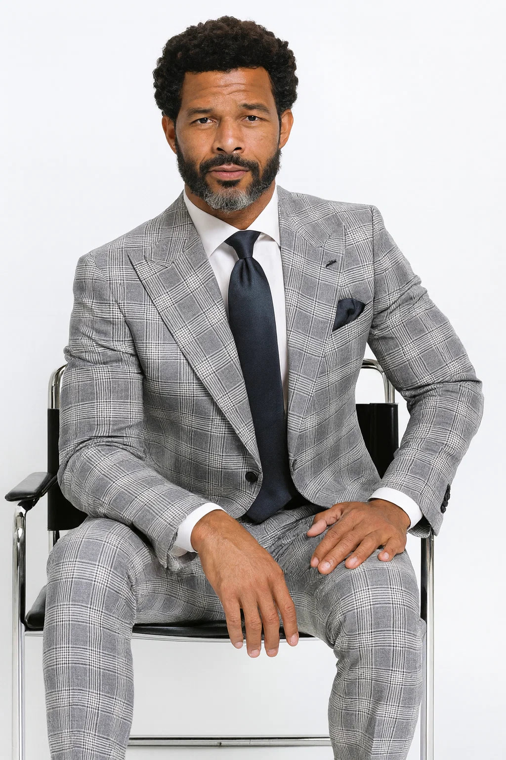 Grey Plaid Suit
