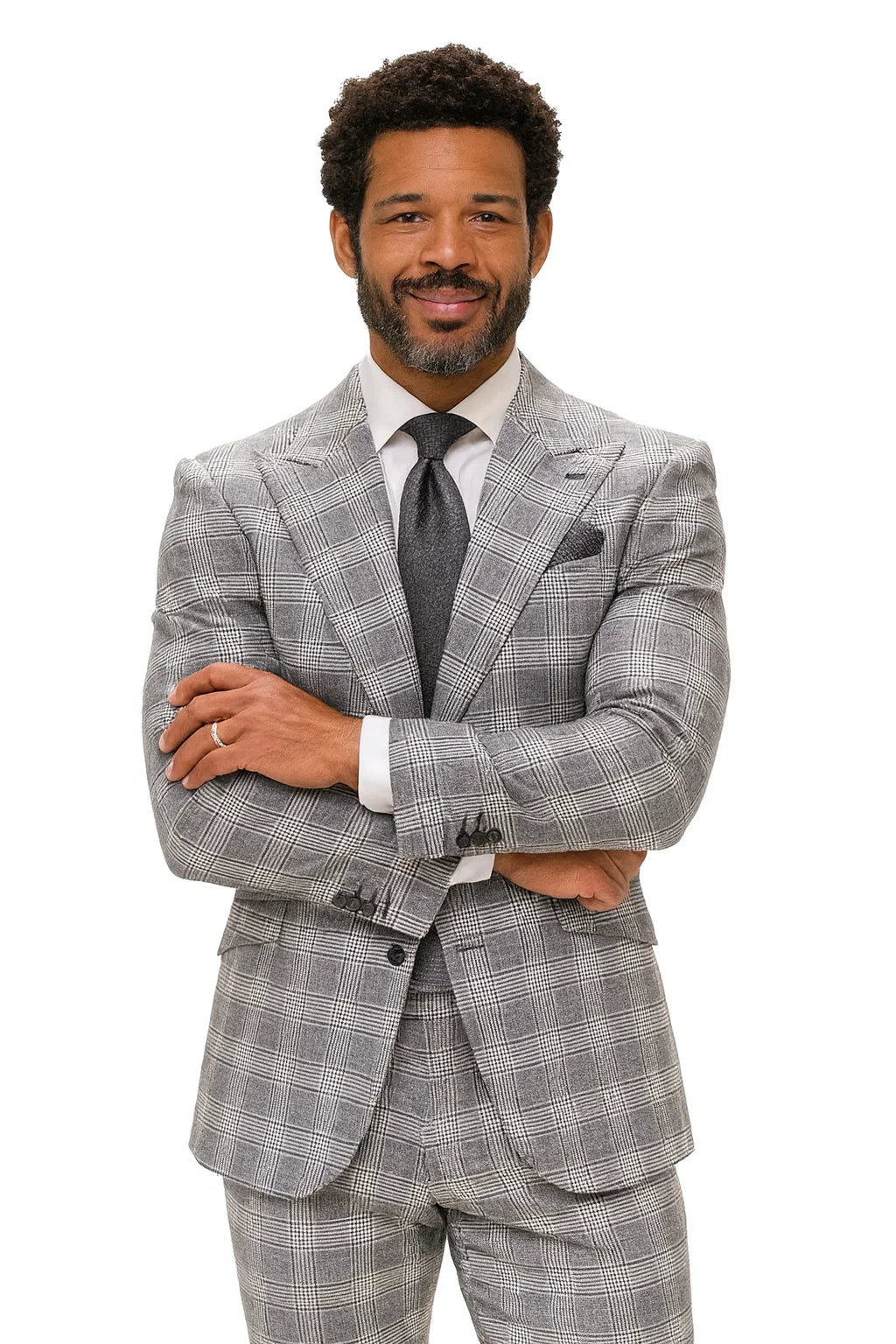 Grey Plaid Suit