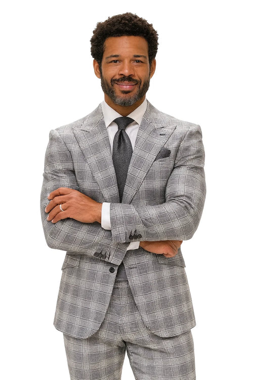 Grey Plaid Suit