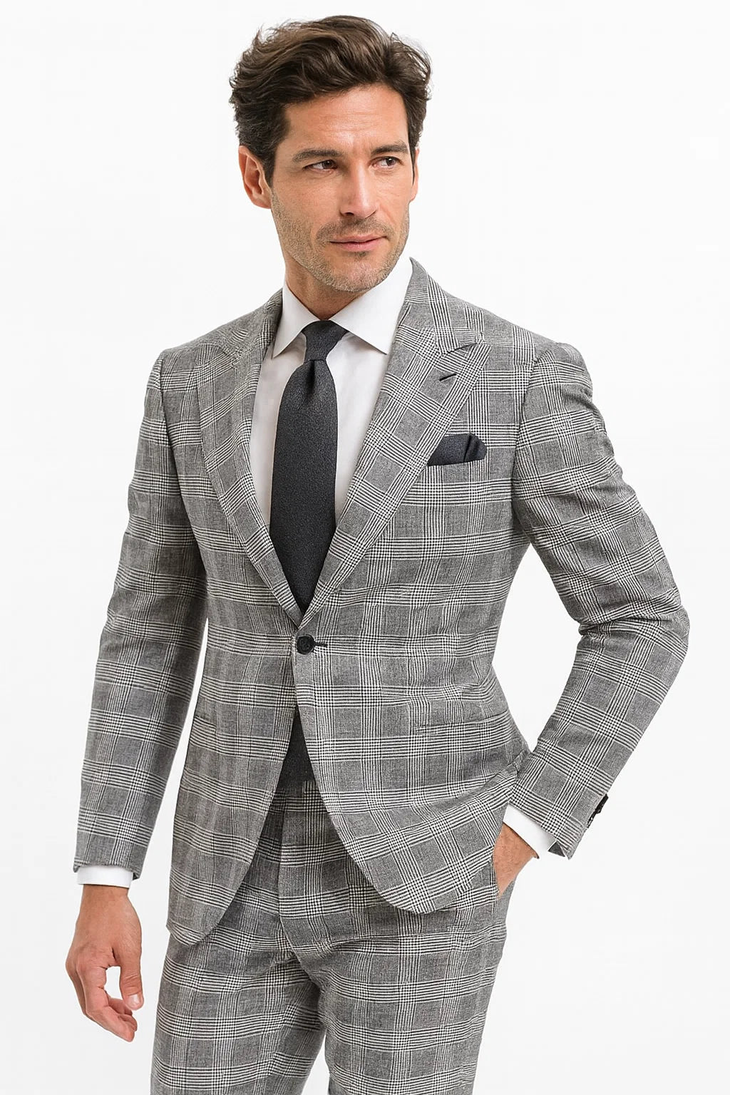 Grey Plaid Suit