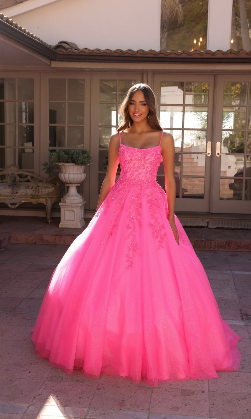 Nox Anabel H1352 Off-the-Shoulder Quinceanera Dress Lace-Up Embroidered Ball Gown