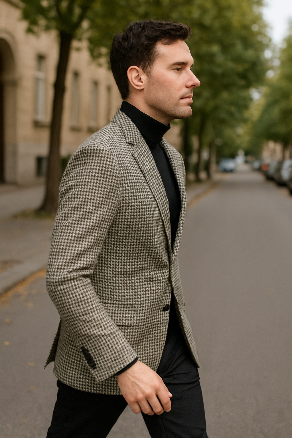 houndstooth-blazer-paired-with-black-pants