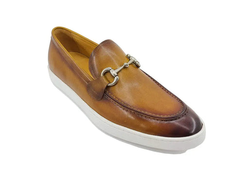 Men's Leather Slip-On Sneaker with Horsebit Detail
