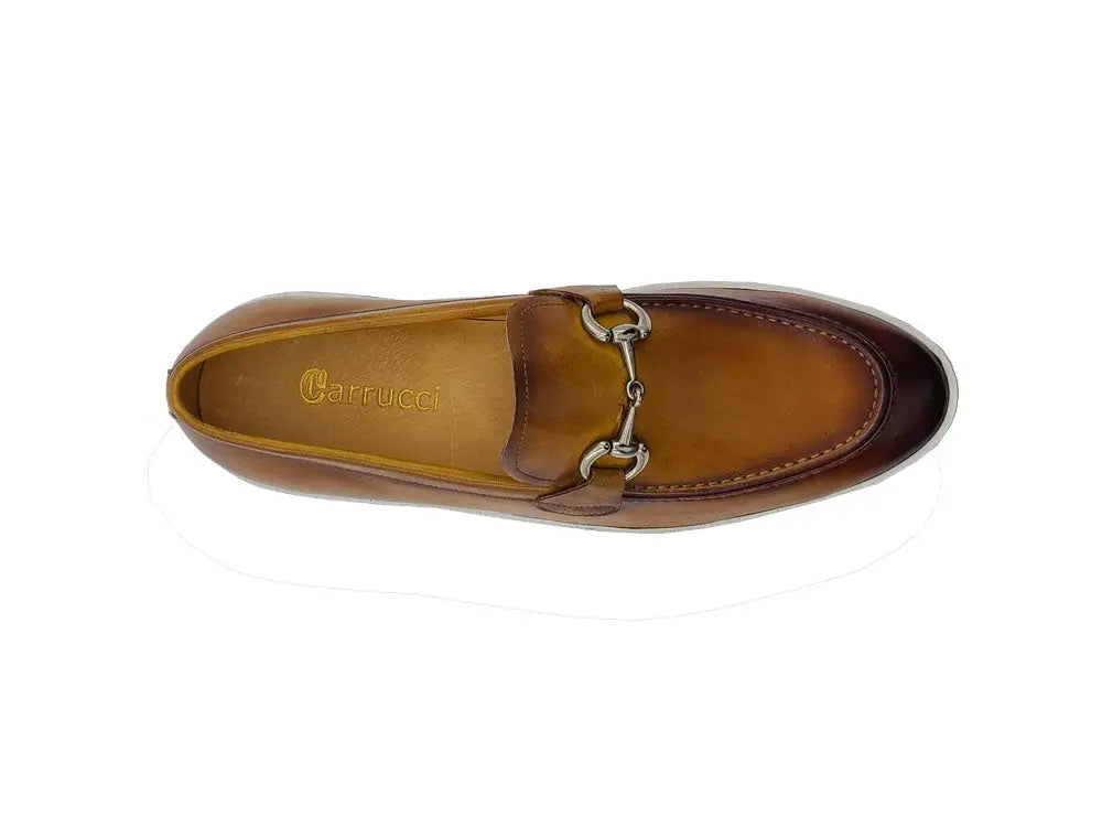 Men's Leather Slip-On Sneaker with Horsebit Detail