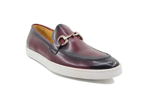 Men's Leather Slip-On Sneaker with Horsebit Detail