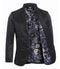 Men's Western Black Blazer Slim Fit Shiny Finish Sport Coat for Weddings, Prom & Formal Events