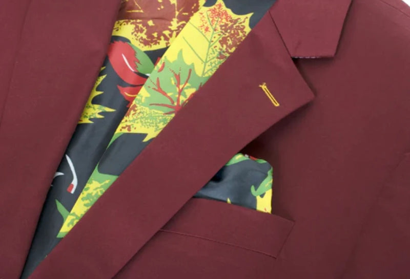 Men's Burgundy Blazer Slim Fit Sport Coat for Weddings, Proms & Special Occasions