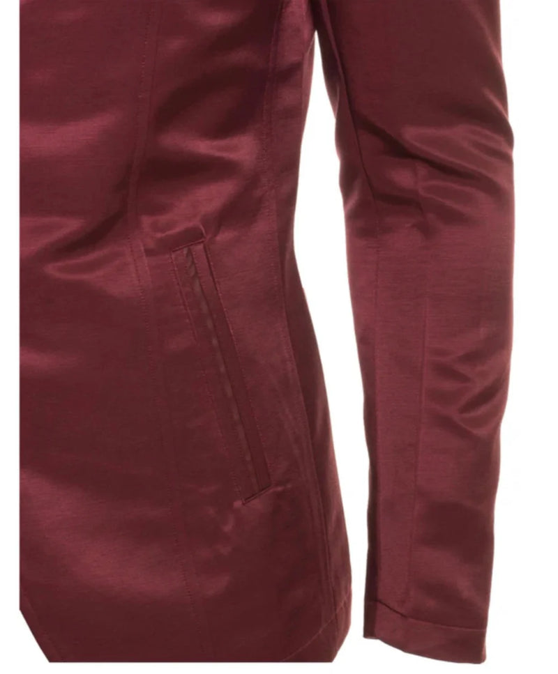 Men's Western Burgundy Blazer Slim Fit Shiny Finish Sport Coat for Weddings & Special Events