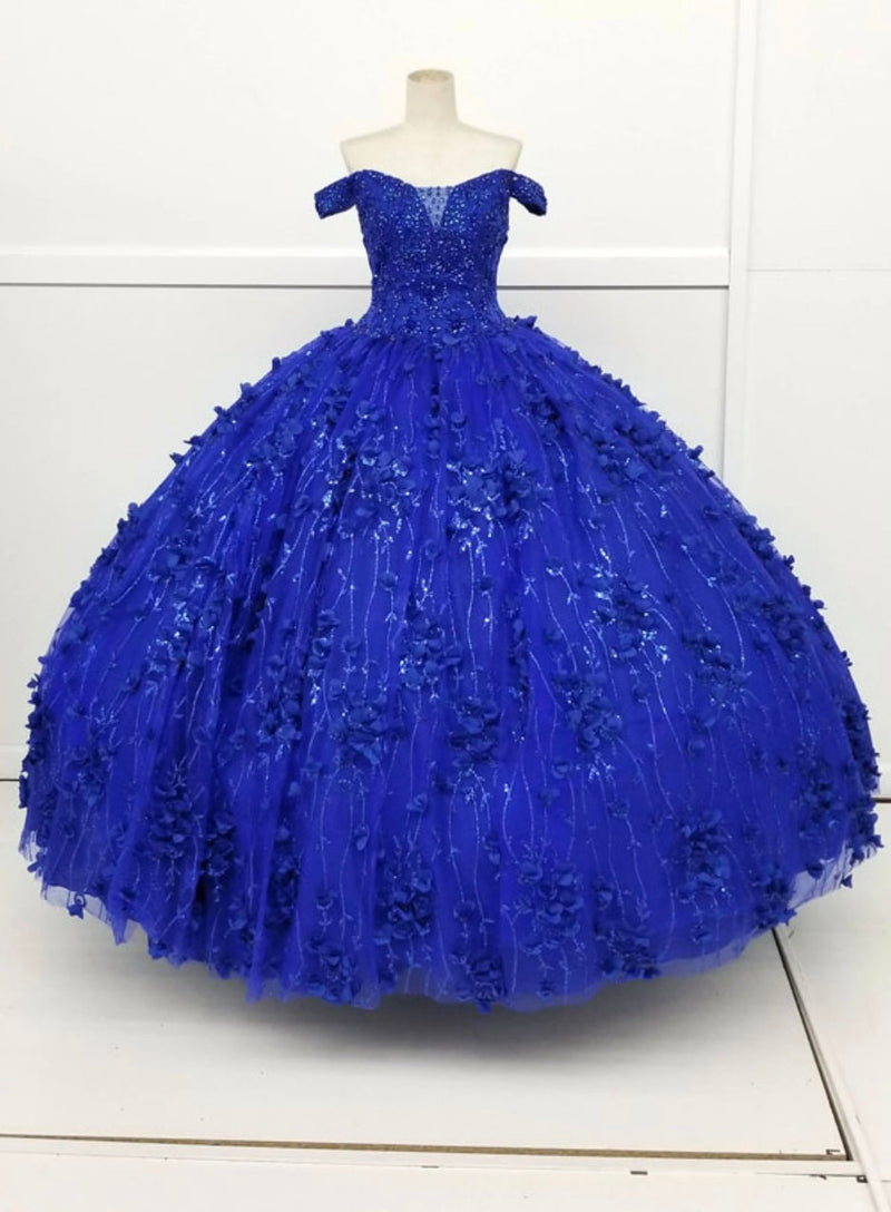 Chicas HF3038 Printed Royal BallDress Sweetheart Floral Tulle Dress