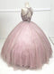 Chicas YG5014 Glitter Formal Wine BallDress Illusion Floor-Length Tulle Dress